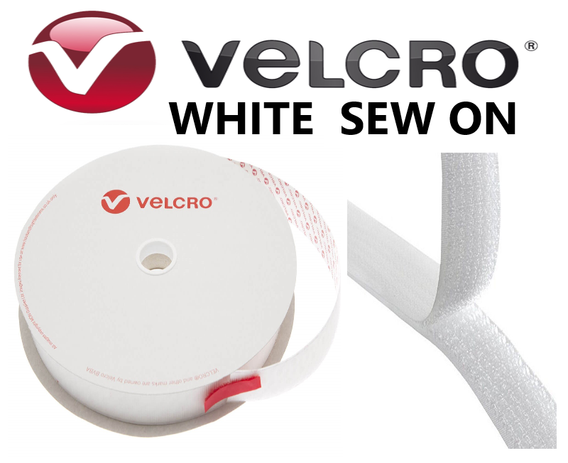 Velcro Brand Sew On Hook and Loop Tape White