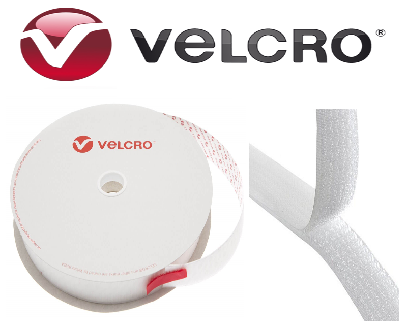 Velcro Sew On Hook & Loop Tape WHITE