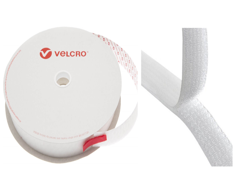 Velcro Sew On Hook & Loop Tape WHITE