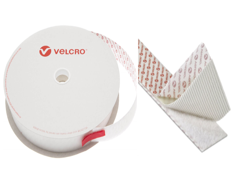 Velcro Adhesive Hook & Loop Tape WHITE