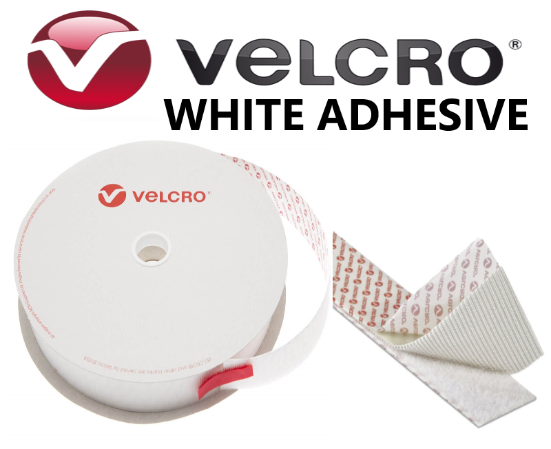 Velcro Brand Self Adhesive Hook and Loop Tape White