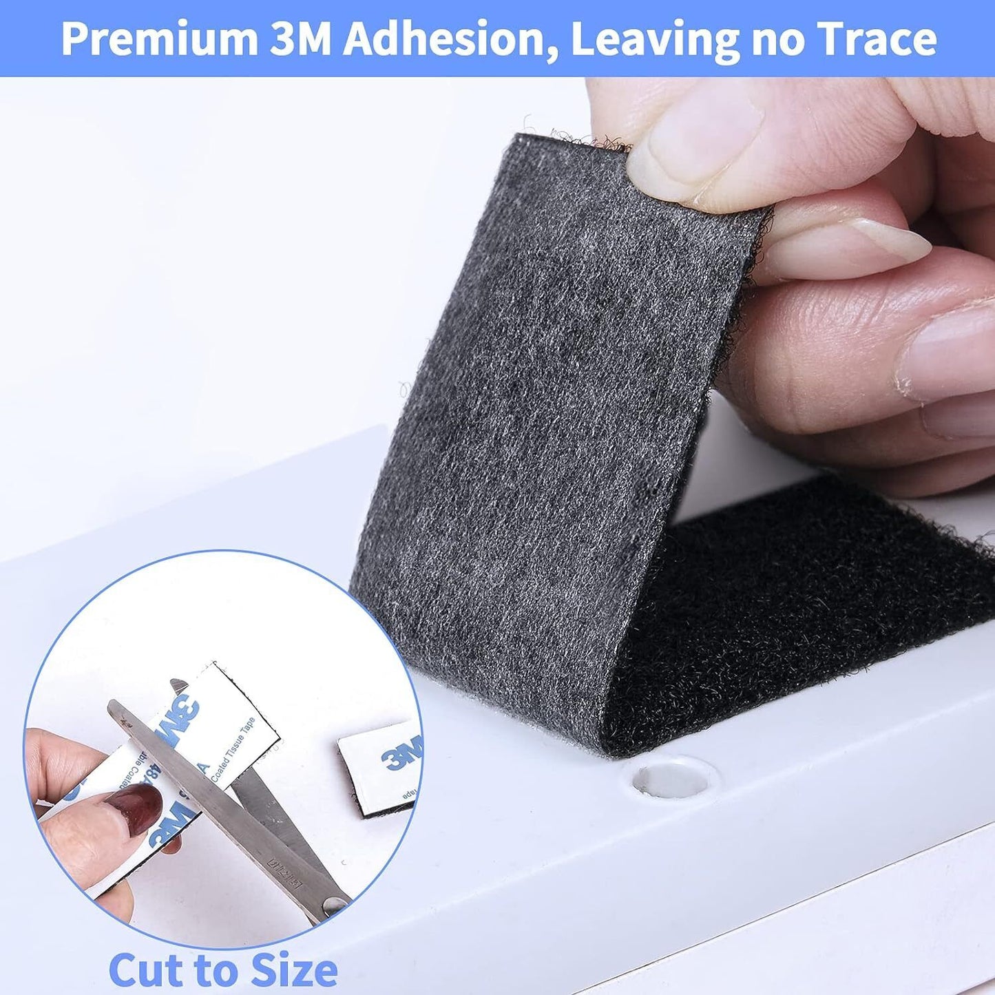 3M Hook & Loop Sticky Pads Strong Self Adhesive Sticky Back Strips Dots Coins