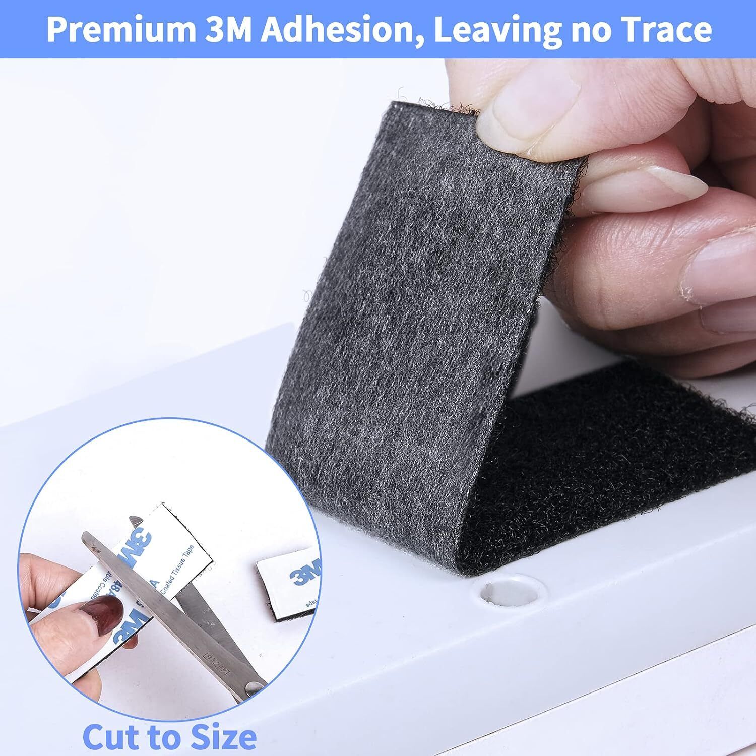 3M Hook & Loop Sticky Pads Strong Self Adhesive Sticky Back Strips Dots Coins