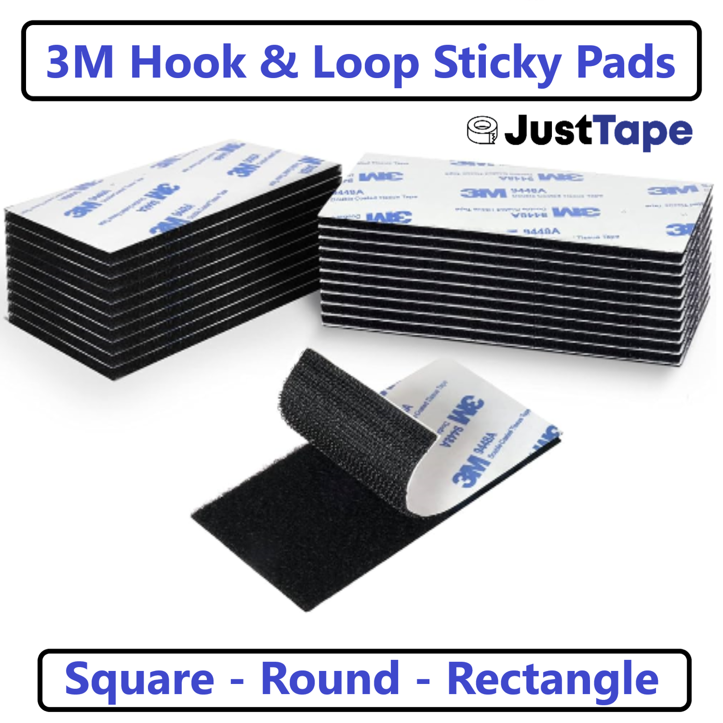 3M Hook & Loop Sticky Pads Strong Self Adhesive Sticky Back Strips Dots Coins