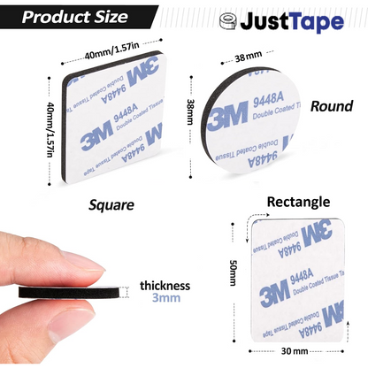3M Hook & Loop Sticky Pads Strong Self Adhesive Sticky Back Strips Dots Coins