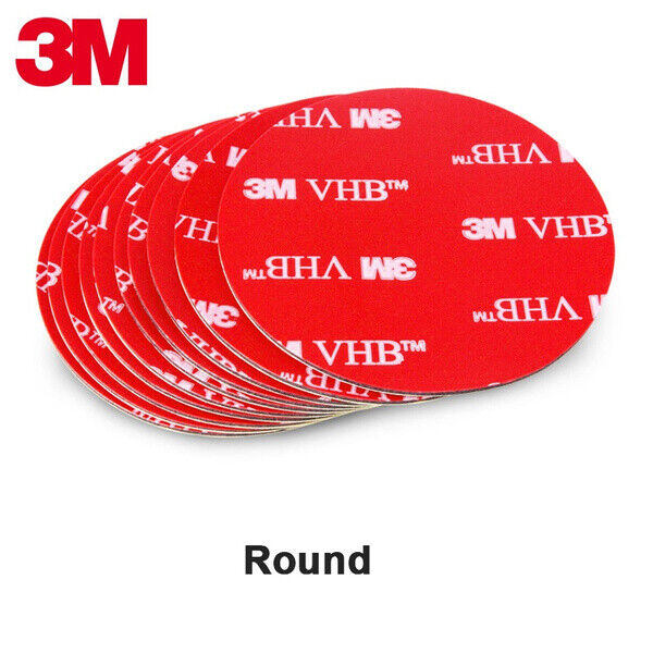 3M Double Sided Self Adhesive Sticky Pads Grey Round