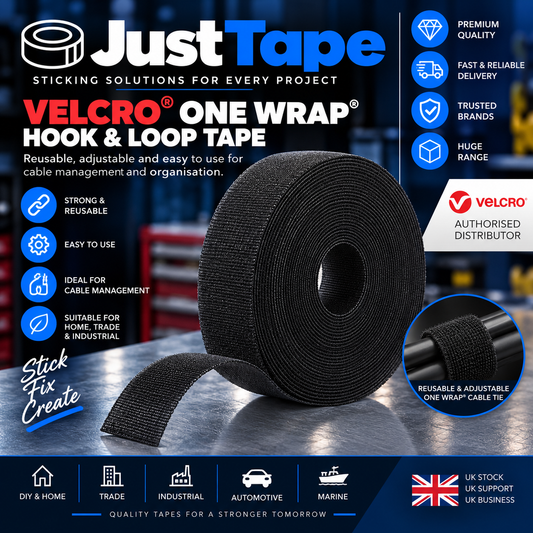 VELCRO® ONE-WRAP Reusable Double Sided Strapping Tape Hook and Loop