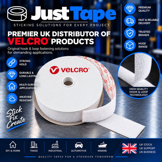 Velcro Sew On Hook & Loop Tape WHITE