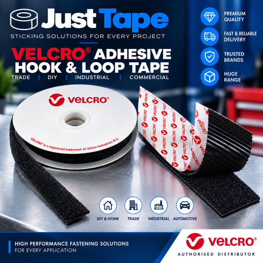 Velcro Adhesive Hook & Loop Tape BLACK