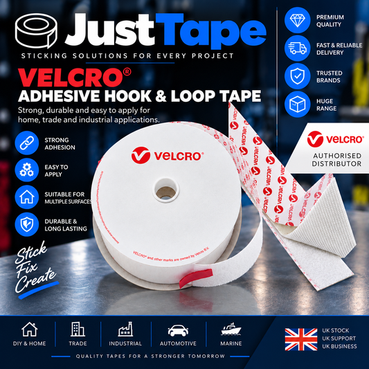 Velcro Adhesive Hook & Loop Tape WHITE