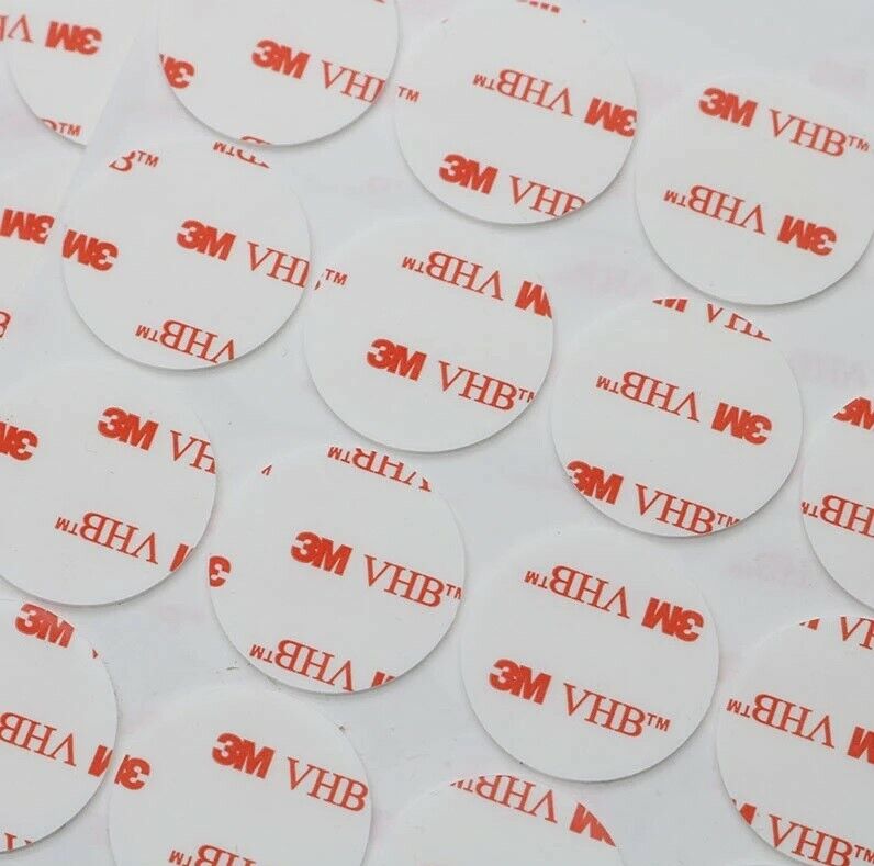 3M Double Sided Self Adhesive Sticky Pads Clear Round