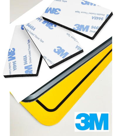 6 x BANDES AUTOCOLLANTES POUR PLAQUES D'IMMATRICULATION 3M